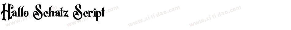 Hallo Schatz Script字体转换